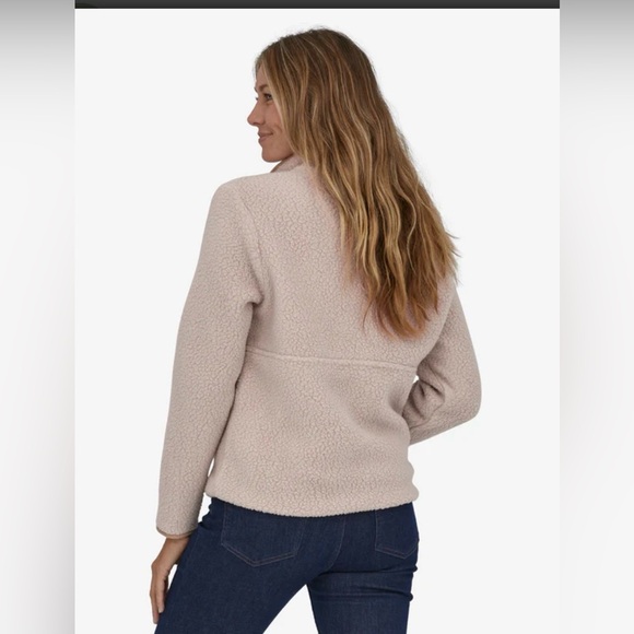 PATAGONIA WOMENS RETRO PILE FLEECE MARSUPIAL-SHROOM TAUPE! - Picture 7 of 10